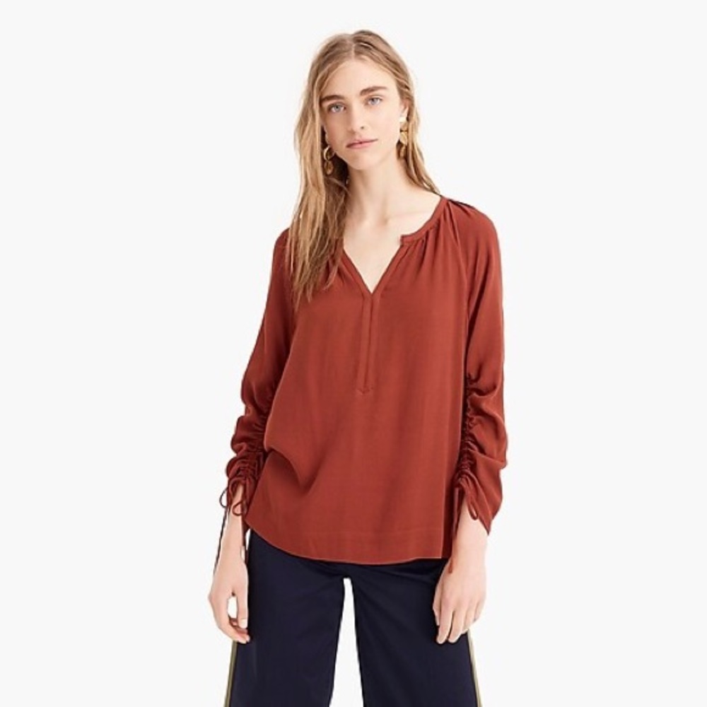 NWOT J Crew Drap VNeck Blouse (A3)